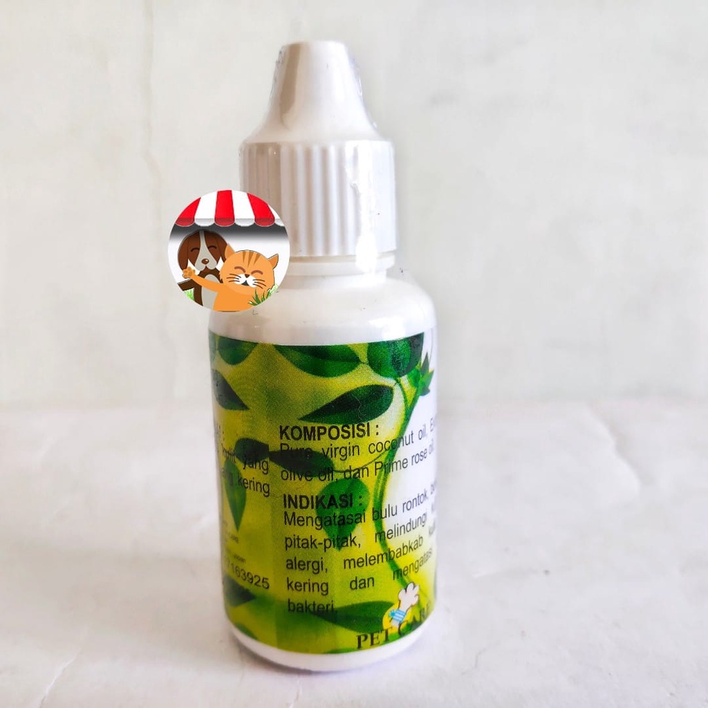 Coco Oil Vitamin Bulu Kucing 30ml - Obat Kucing Bulu Rontok Botak - Virgin Coconut Oil