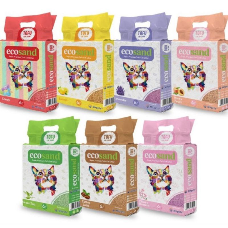 ECOSAND TOFU SOYA 6L pasir kucing premium