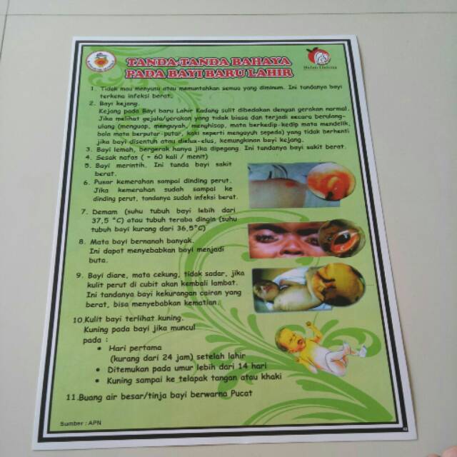 

Poster Tanda Tanda Bahaya Pada Bayi Baru Lahir Dan Banyak Poster Kebidanan Macam Yang Lain 9K