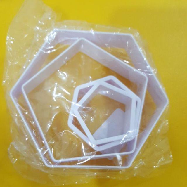 Cutter Fondant Segi Lima Bola Isi 4