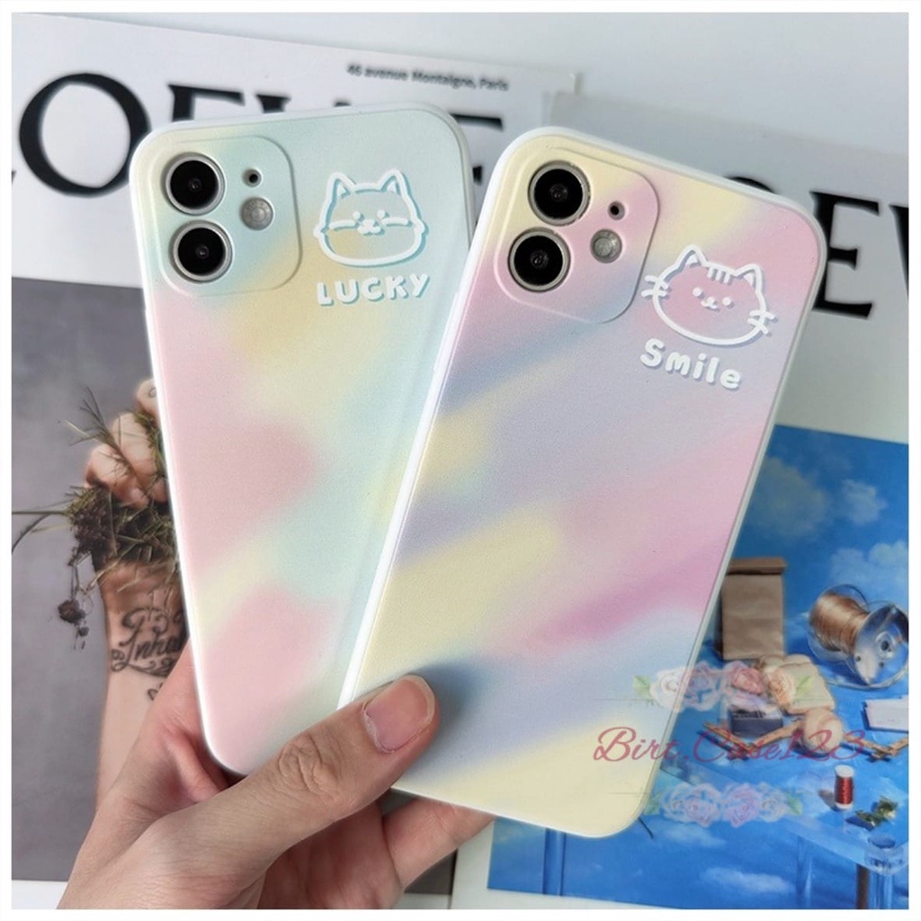 SOFTCASE MACARON PELINDUNG KAMERA CUSTOM LUCKY SMILE OPPO VIVO SAMSUNG REALME XIAOMI IPHONE INFINIX FOR ALL TYPE BC6610