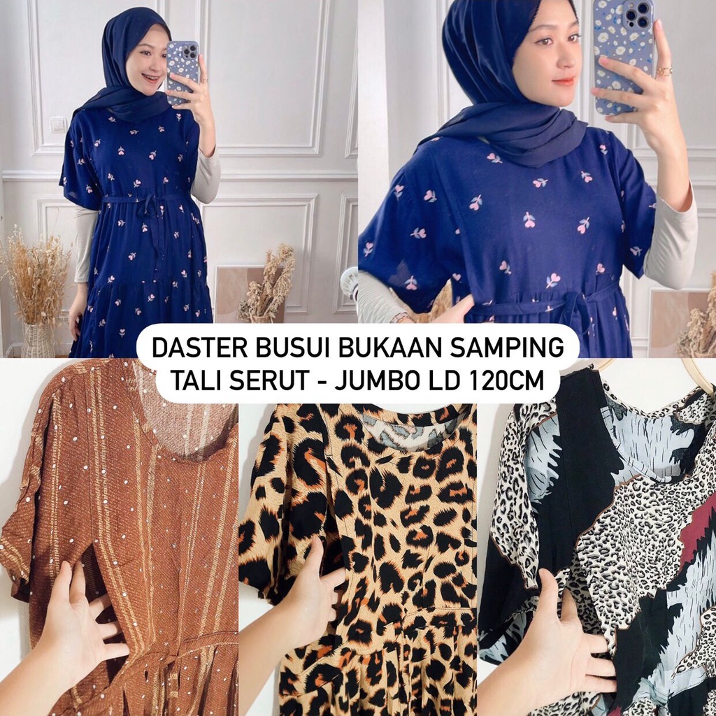 MIA - Baju Menyusui Bukaan Kanan Kiri Samping Daster Dress Jumbo Busui Friendly Hamil Nursingwear