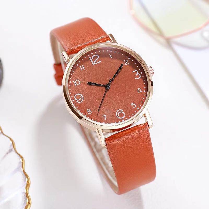 Jam Tangan Wanita Strap Pu Leather Analog / Jam Tangan Wanita Casual Pu Leather Fashion Import