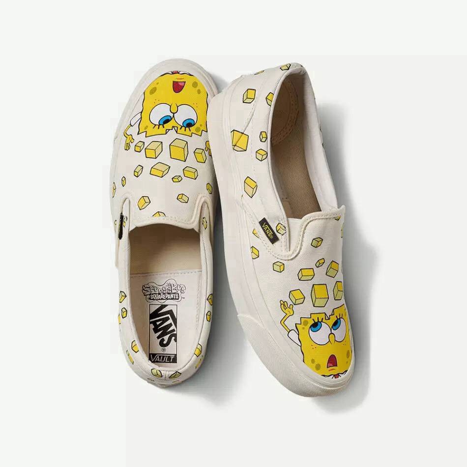 vans slip on x spongebob