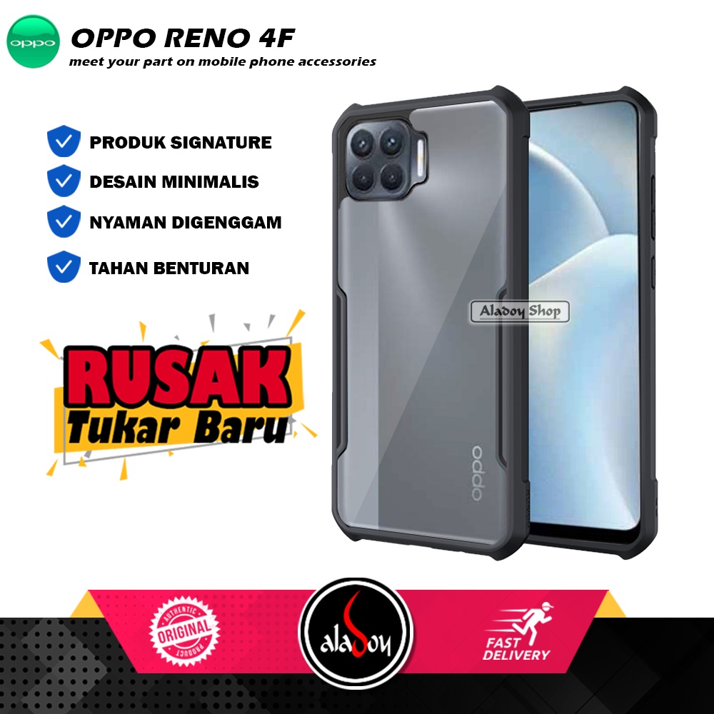 Case Oppo Reno 4F Armor Fusion Shockproof Transparent Premium Casing