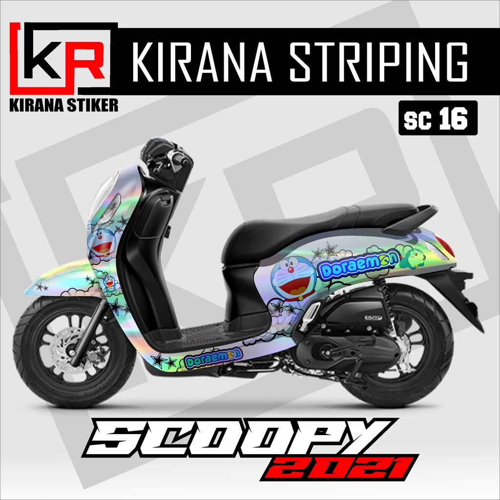 DECAL STIKER SCOOPY HOLOGRAM FULL BODY KODE 16
