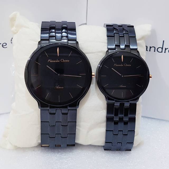 ALEXANDRE CHRISTIE COUPLE AC 8616 BLACK JAM TANGAN ALEXANDRE CHRISTIE AC 8616 ORIGINAL