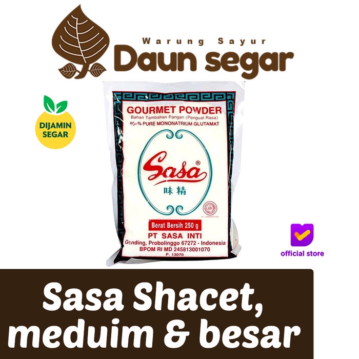 

Sasa Micin Penyedap rasa msg 100gr 250gr 500gr bumbum Gourmet Powder sachet daun segar