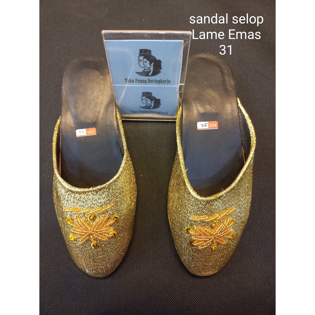 Sandal selop jawa anak tk dan sd tradisional