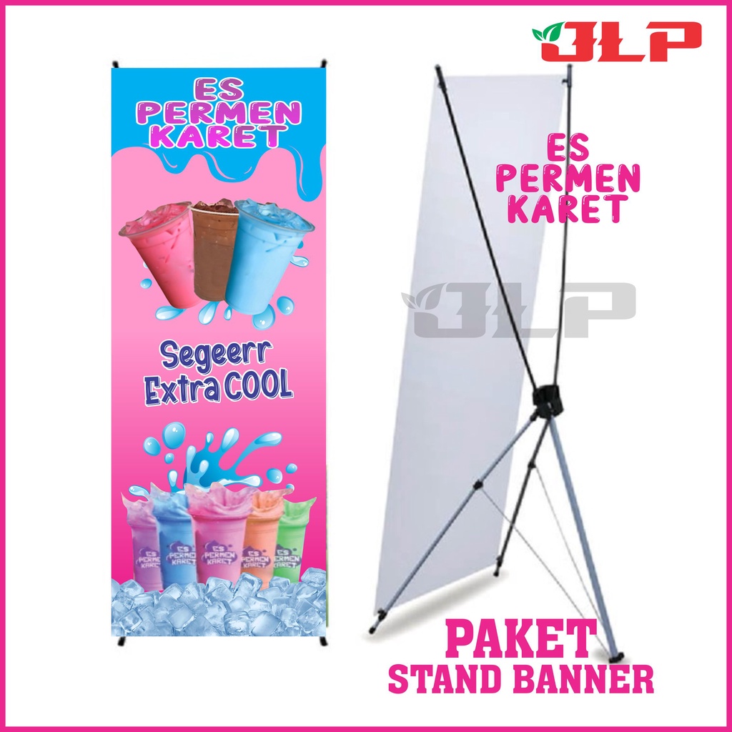 BANNER ES PERMEN KARET / PAKET BANNER ES PERMEN KARET / PAKET DENGAN TIHANG BANNER ES PERMEN KARET