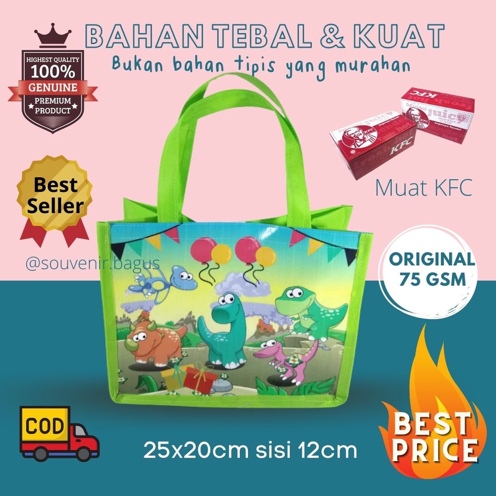 

Tas Ultah Anak / Tas Goodiebag / Bahan Tebal Best Price Muat KFC