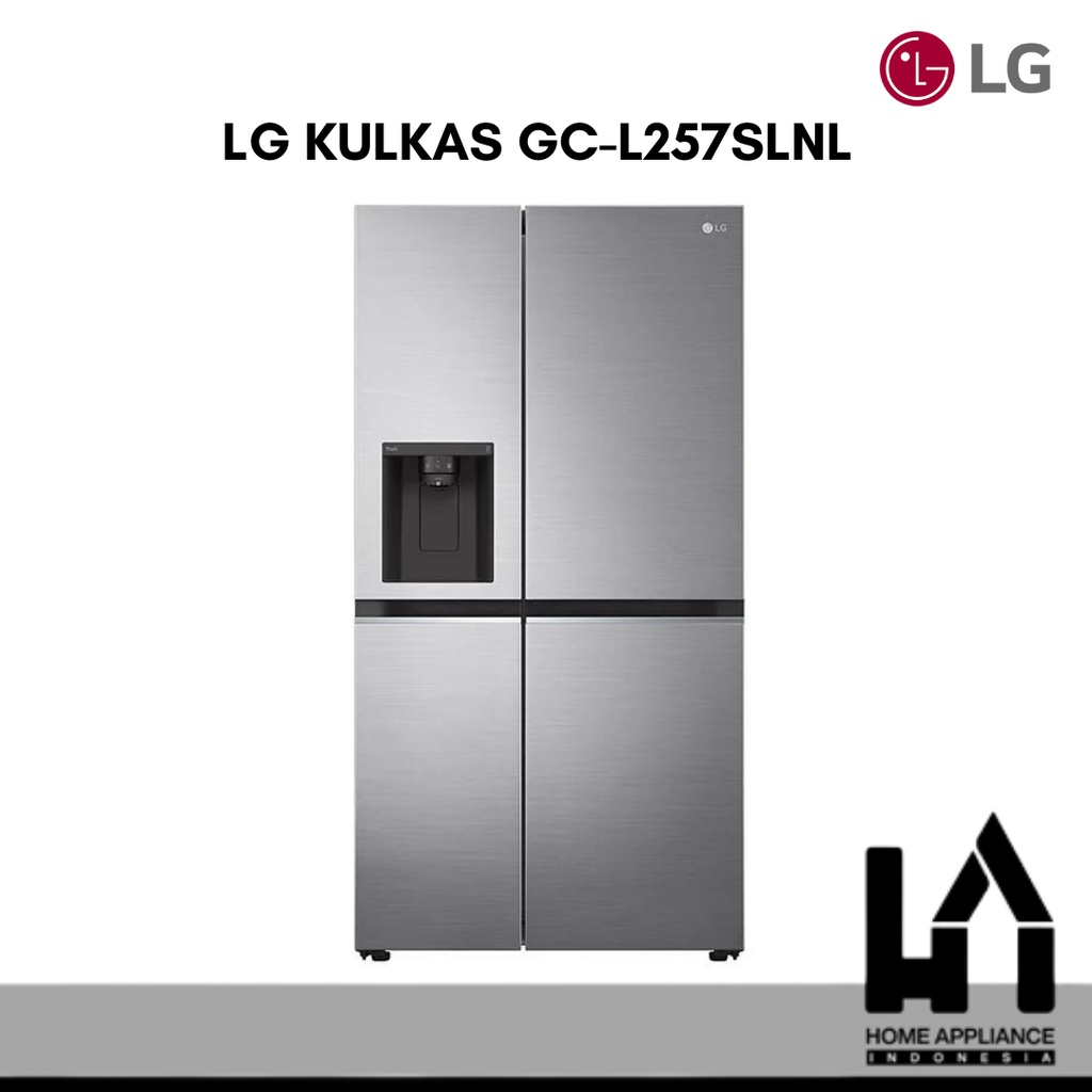 LG Kulkas 1Pintu Side By Side 635Liter GC-L257SLNL Smart Inverter - Dispenser ThinQ