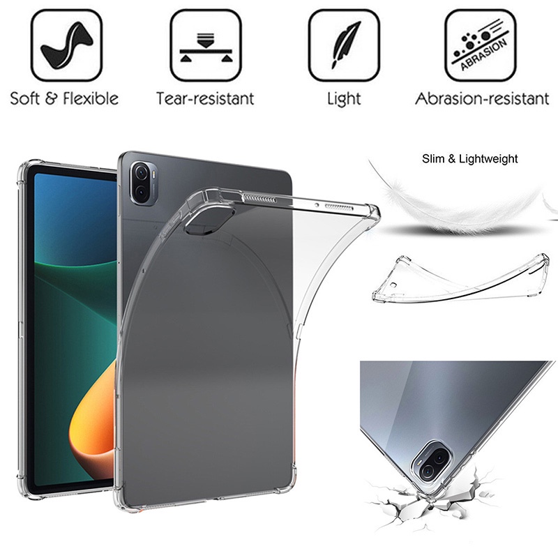 Xiaomi Pad 5 Pro Soft TPU Case Clear Airbag Back Cover for MiPad 5 Transparent Case Silicon DIY Tablet Cover for MiPad 5Pro Protective Shell