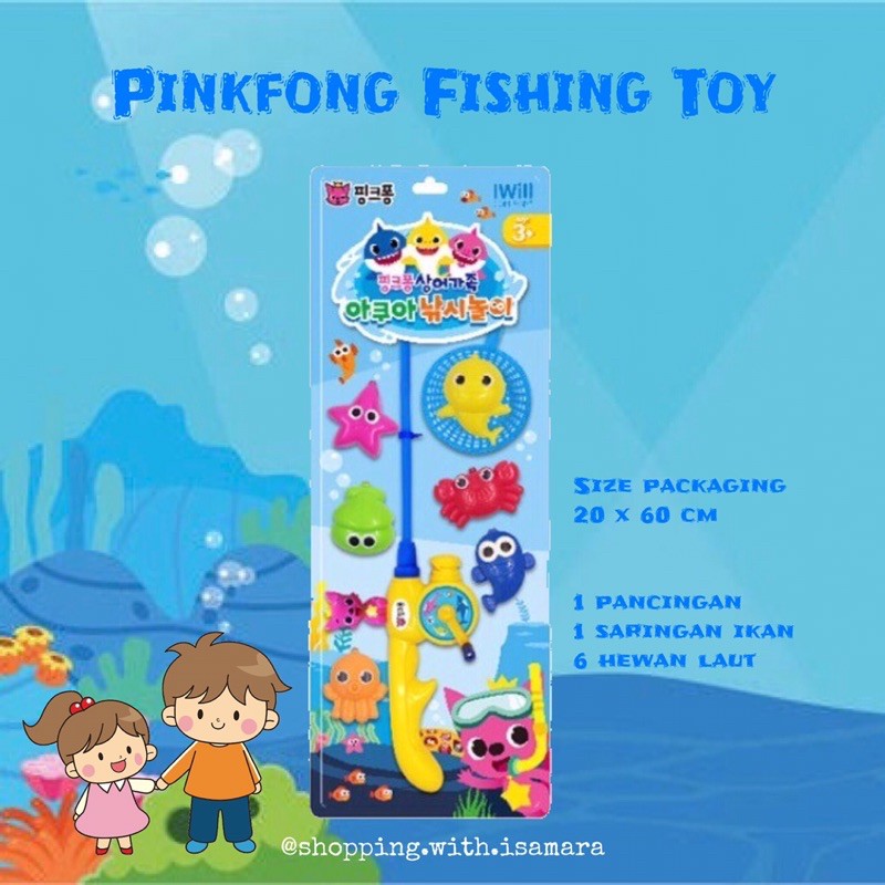 Ori Korea Pinkfong Baby shark Fishing Toy / mainan pancingan