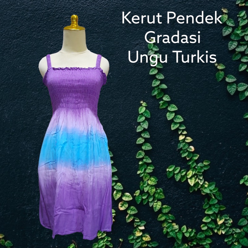 DRESS KERUT PENDEK WANITA KATUN RAYON