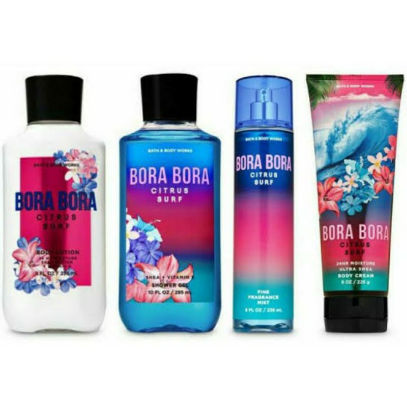 BATH AND BODY WORKS BBW BORA BORA CITRUS SURF SERIES MIST LOTION SHOWER GEL BODY CREAM HAND CREAM SHOWER GEL BODY CREAM LOTION MIST WASH WALLFLOWER ROOMSPRAY SCENTPORTABLE GENTLE GEL DEEP CLEANSING GENTLE FOAMING CREAMY LUXE