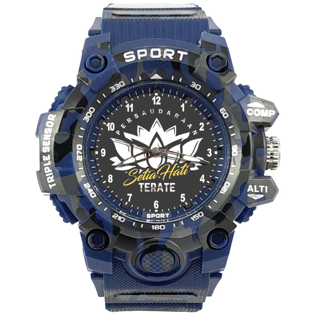 {Istimewa} Jam Tangan PERSAUDARAAN SETIA HATI TERATE - SH 14 Biru Army Water Resistant
