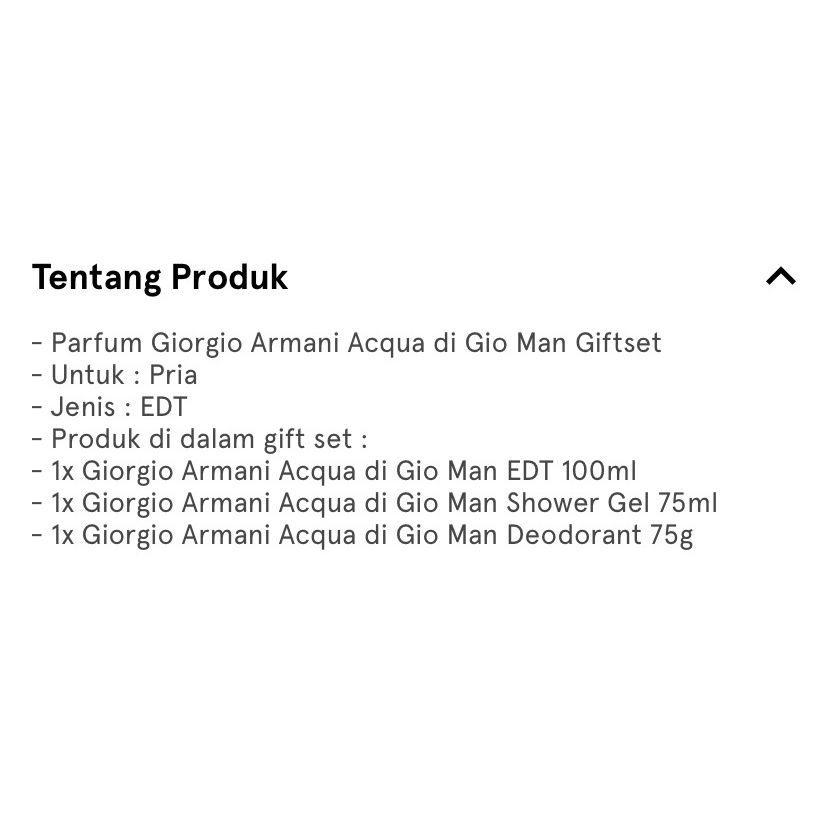 Parfum giorgio armani Acqua digio man giftset