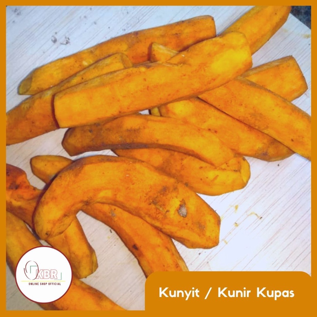 

Kunyit Kupas / Kunir Kuning Kupas - Tanpa Kulit - 1kg