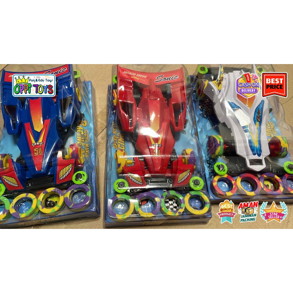 Mainan Mobil Tamiya Anak Laki Speed Racing Mania Aki Baterai DIY Rakitan Balap 4WD Keren Unik