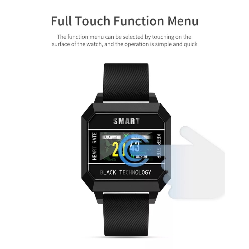 Skmei F8A Original Jam Tangan Pria Smart Watch Strap Rubber Jam Tangan Tahan Air Tbk