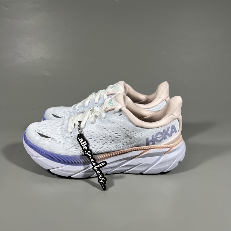 Sepatu Hoka One One Clifton 8 White Purple For Women