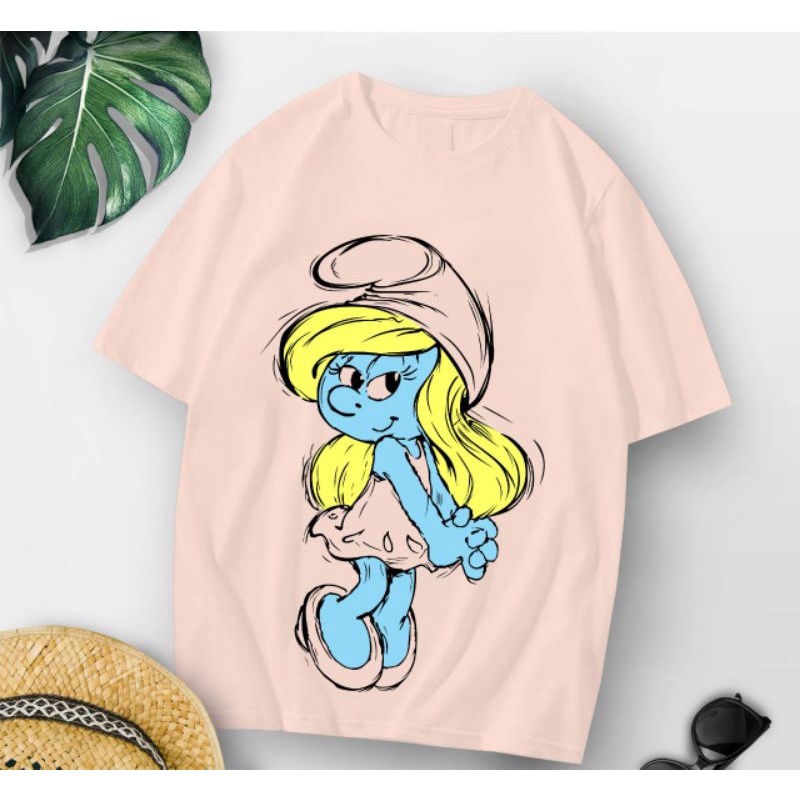 Kaos katun Oversize SMURFS