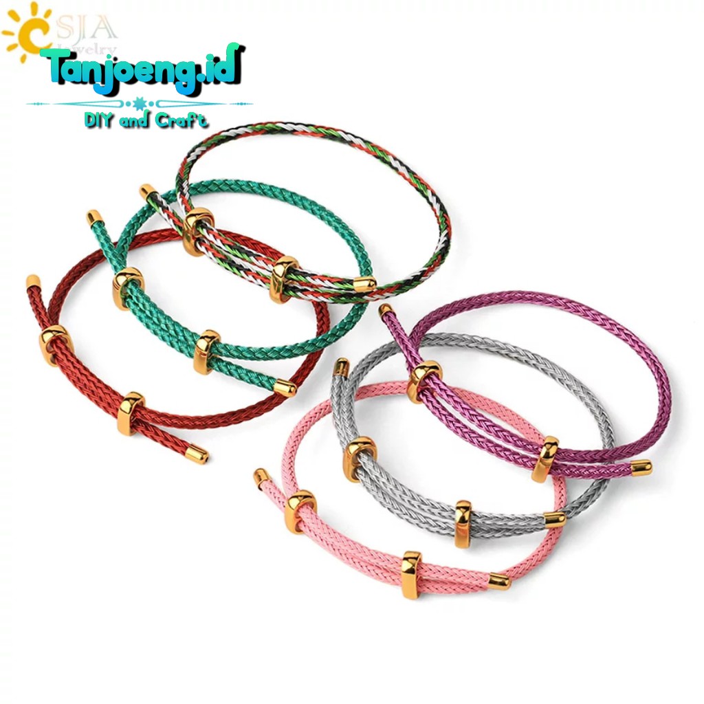 Gelang Tali Kawat Anti Air Waterproof Untuk Charm Liontin Mainan Emas