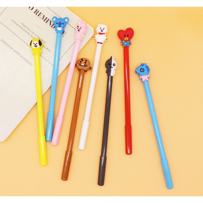 Bolpoin Korea Karakter BT21 KECIL / Bolpoin Kartun Lucu Boyband Korea / Pulpen Gel 0,38mm Korea