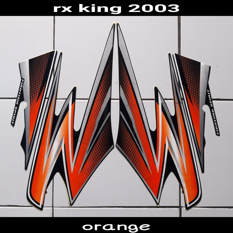 stiker striping motor rx king 2003 orange