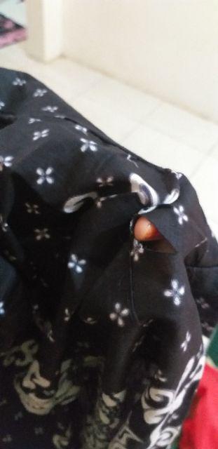 Batik Couple Keluarga Sania Ruffle Ori Ndoro Jowi Dnt Motif Gurita Putih