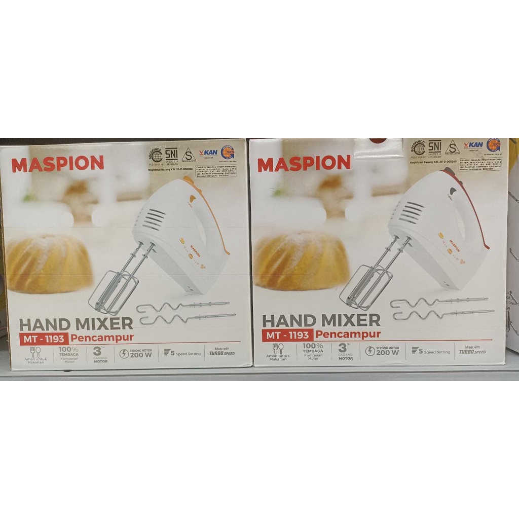 MASPION Handmixer MT1193 (W/Turbo Speed)