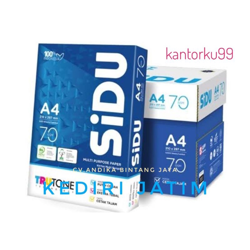 

kertas hvs sidu a4 70gram kediri