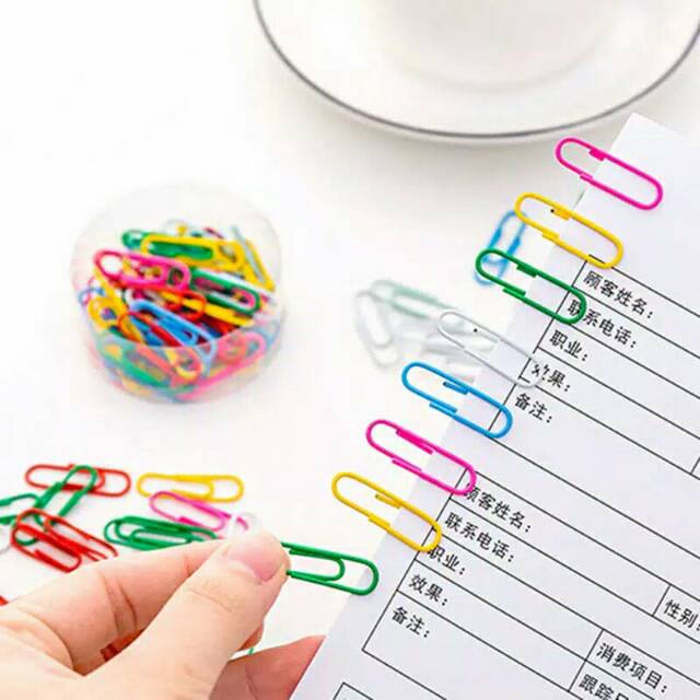 

50 pcs clip kertas penjepit kertas pembatas kertas pembatas halaman paper clip banyak binder clip