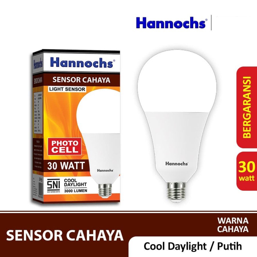 Hannochs Lampu LED Light Sensor / Sensor Cahaya Putih / Lampu Bohlam