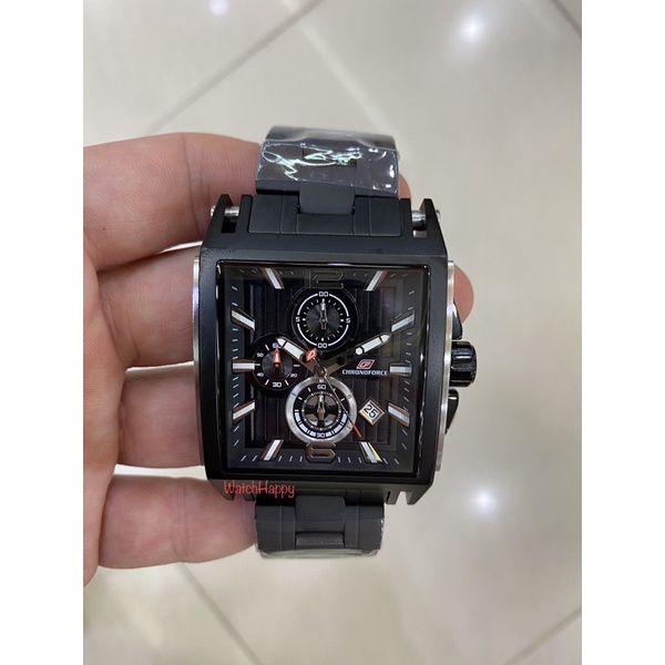 WatchHappy Chronoforce 5312 5312G CF 5312 Mens Sport Watch All Black Stainless Steel Sport Original