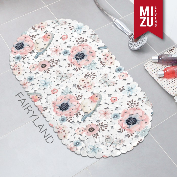 ARTISTIC Shower Bath Mat Keset Mandi PVC Penghisap Anti Slip Suction Cup 35x70cm-FAIRY LAND