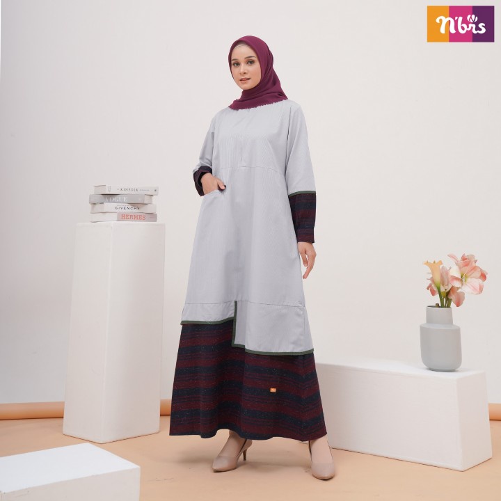 Gamis Nibras NB A77 / Model Terbaru Nibras / Gamis Ikwan / Gamis Dewasa / Gamis Pesta / Baju Pesta