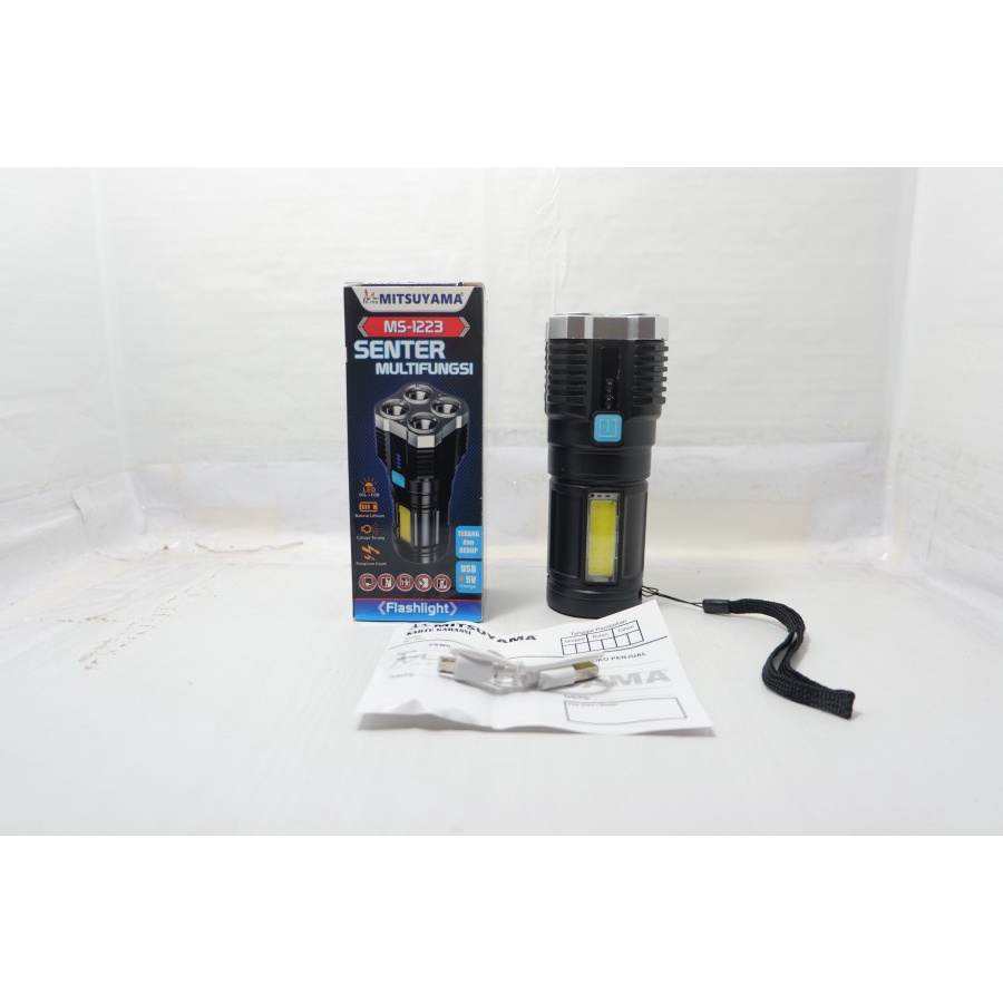 Senter Mitsuyama MS- 1223 LED Multifungsi Senter Sorot COB LED