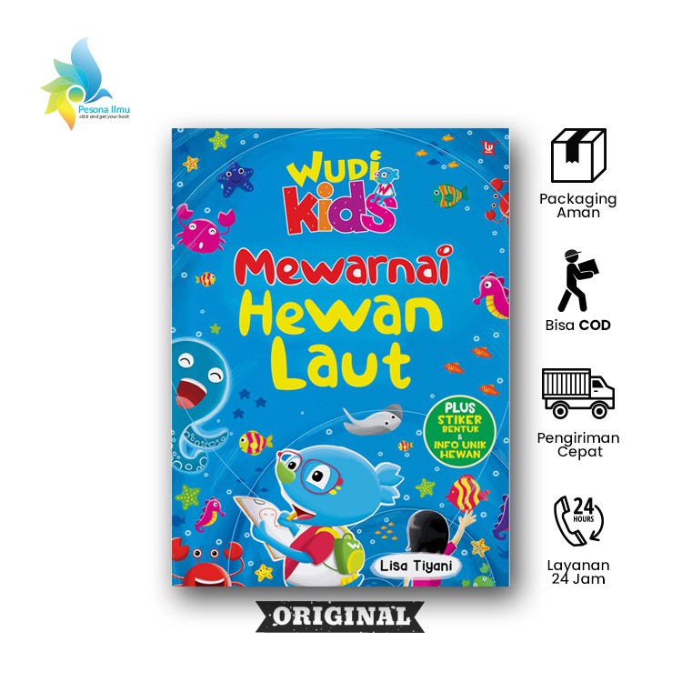 BUKU ANAK WUDI KIDS : MEWARNAI HEWAN LAUT