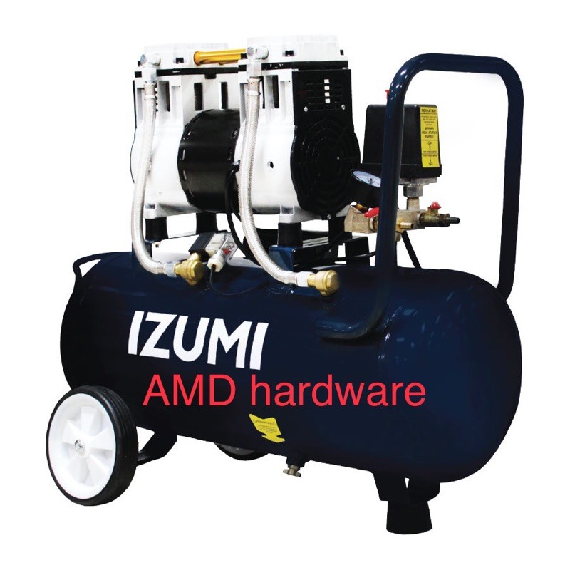 Mesin Kompresor Angin Oilless listrik 1,25hp Tangki 30Liter Izumi OL1230 Air Compressor hs1390