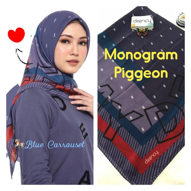 Deenay Voal Scarf Monogram Piggeon