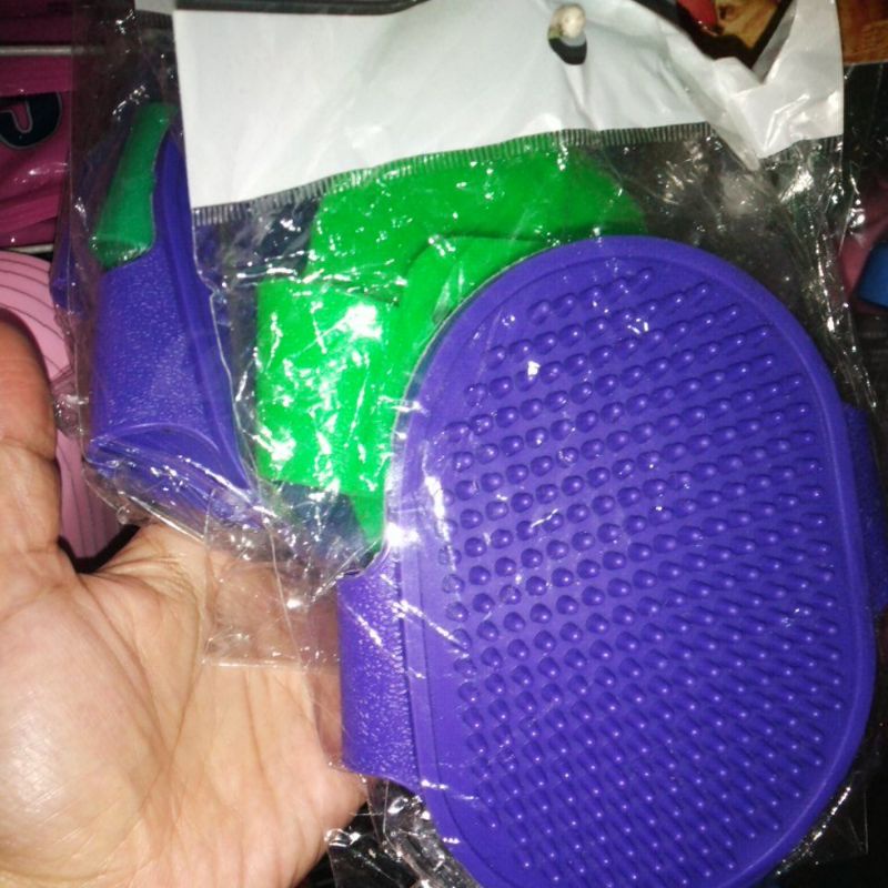 Sisir pijat oval karet grooming anjing kucing