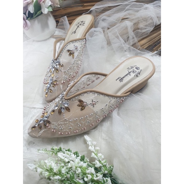 sepatu rianti Nude mate gold  Claras cantik 3cm tahu