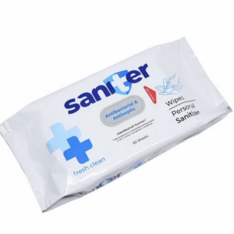 Saniter Personal Wipes Sanitizer 50 lembar tisu basah Antiseptic