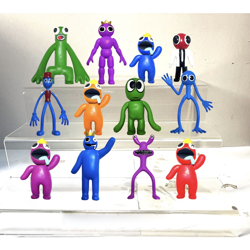 12pcs / set Mainan Action Figure Model Anime Roblox Rainbow Friends Untuk Dekorasi Kue