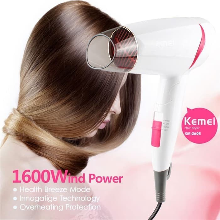 KEMEI 2605 TRAVEL HAIR DRYER BLOW HAIRDRYER LIPAT BLOWER KM KM2605