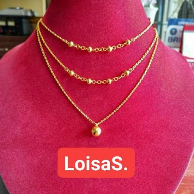  Kalung  Anak Dewasa  5 6 gram Emas  LM London 24K kadar 