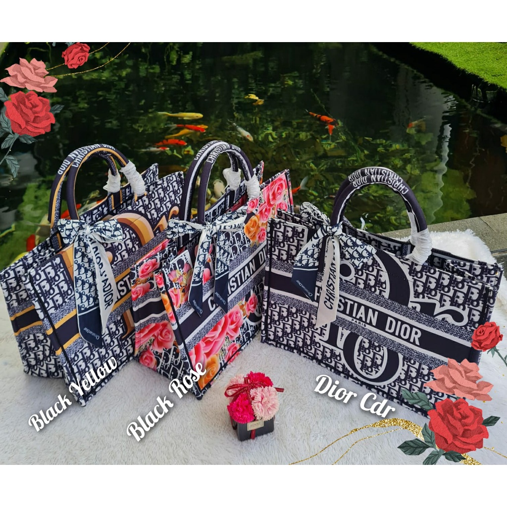 Tote Bag OBLIQUE  FULL EMBOSS Import Premium Kode  07333