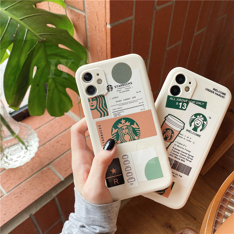 Fashion Casing Huawei Y7A Y6 Pro 2019 Nova 5T Nova7i P30 Lite INS Starbucks Trendy Soft Tpu Case